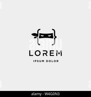 Logo design code ninja spy vecteur icône symbole programmeur Illustration de Vecteur