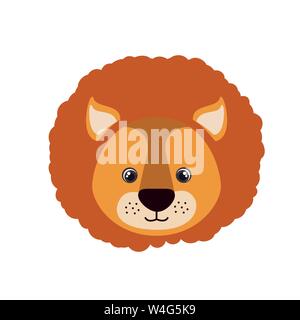 Jolie Tete De Lion Bebe Animal Kawaii Vector Illustration Design Image Vectorielle Stock Alamy