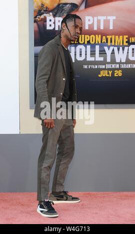 Los Angeles, CA, USA. 22 juillet, 2019. Travis Scott au niveau des arrivées pour IL ÉTAIT UNE FOIS . Dans HOLLYWOOD Premiere, Théâtre chinois de Grauman (autrefois Grauman's), Los Angeles, CA, 22 juillet 2019. Credit : Elizabeth Goodenough/Everett Collection/Alamy Live News Banque D'Images