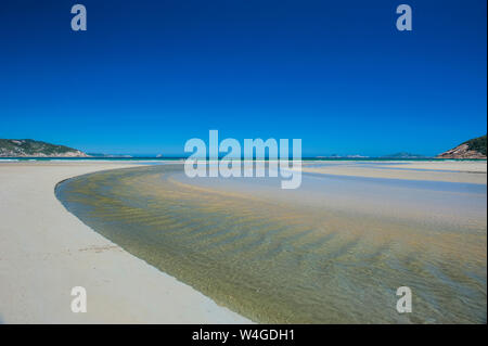 Plage de sable blanc, Wilsons Promontory National Park, Victoria, Australie Banque D'Images