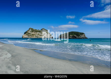 Îles d'Archway, Wharariki Beach, South Island, New Zealand Banque D'Images