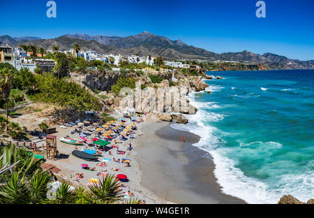 Playa Calahonda, Nerja, Costa del Sol, Espagne Banque D'Images