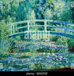 Claude Monet, peinture de paysages, les nénuphars et le pont japonais, 1899 Banque D'Images