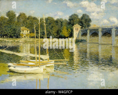 Claude Monet, peinture de paysages, le pont d'Argenteuil, 1874 Banque D'Images