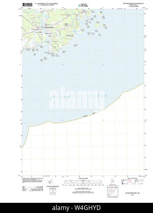 Carte historique de la USGS Maine Kennebunkport 20110825 Restauration TM Banque D'Images