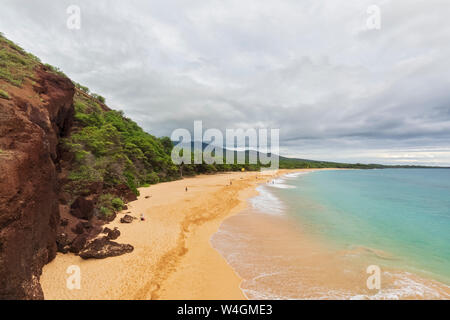 Grande Plage, Makena Beach State Park, Maui, Hawaii, USA Banque D'Images