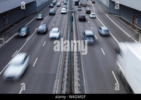 Trafic routier, Mittlerer Ring, Munich, Allemagne Banque D'Images