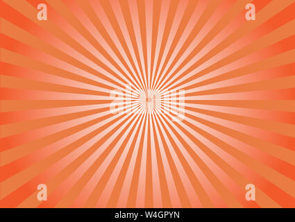 Orange et blanc dégradé radial retro abstract background sunburst brillant Banque D'Images