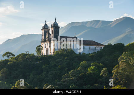 Nossa Senhora do Carmo church dans le site du patrimoine mondial de l'Outo, Preto, Minas Gerais, Brésil Banque D'Images