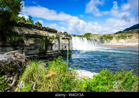 Maruia Falls, Lewis Pass, île du Sud, Nouvelle-Zélande Banque D'Images