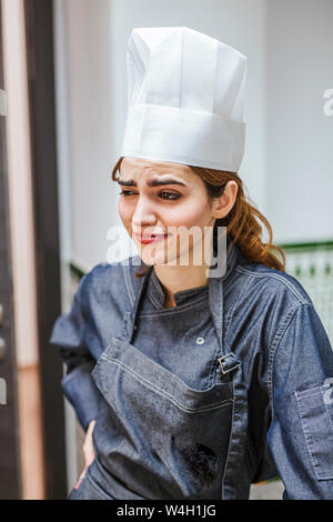 Portrait de chef subalterne, doutant de Banque D'Images