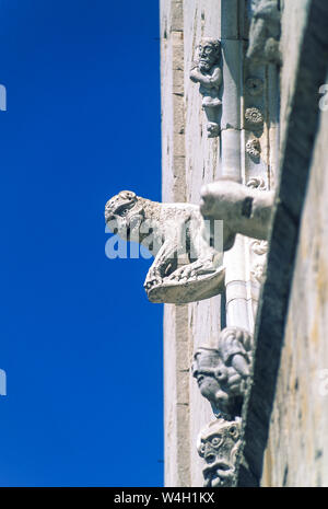 Italie Marche Osimo cathédrale San Leopardo Détail Banque D'Images