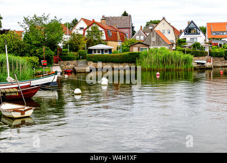 Le romantique village de pêcheurs historique Holm est le plus ancien quartier de Schleswig, Schleswig-Holstein, Allemagne Banque D'Images