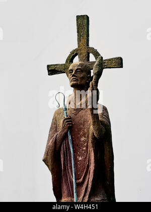 Statue de Saint Aidan de Lindisfarne,