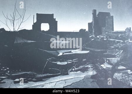 Noir et blanc Fine art Photography à partir des années 1970 de ruines abandonnées. Banque D'Images