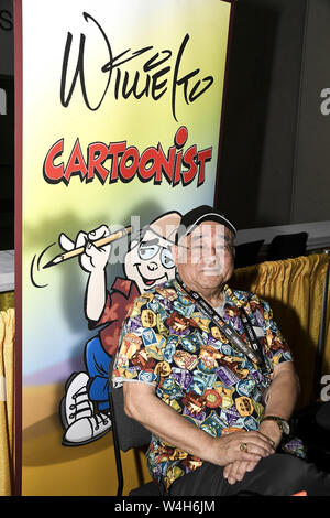 21 juillet 2019 - San Diego, CA, États-Unis - Ancien Dessinateur Walt Disney lto Willie apparaît à la Comic-Con International 2019 Dimanche 21 Juillet (crédit Image : © Dave Safley/Zuma sur le fil) Banque D'Images