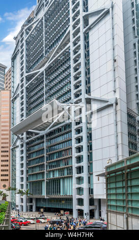 Hong Kong et Shanghai Bank Building (bâtiment HSBC) dans quartier Central, Hong Kong, Chine Banque D'Images