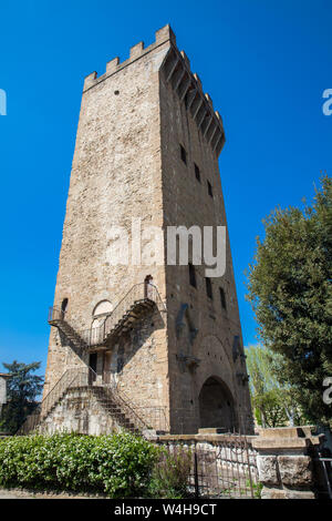 Tour de San Niccolo une porte construite sur 1324 comme une tour de défense situé sur la piazza Poggi à Florence Banque D'Images