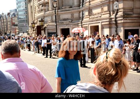 La direction du parti conservateur suite au QEII 23 Juillet 2019 & les participants inclus le puissant et influent dans le parti conservateur & immense couverture de presse. Banque D'Images