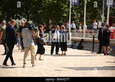 La direction du parti conservateur suite au QEII 23 Juillet 2019 & les participants inclus le puissant et influent dans le parti conservateur & immense couverture de presse. Banque D'Images