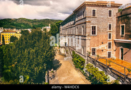 Villa vintage jardin extérieur de la Villa D'Este à Tivoli - Rome - Latium - Italie Banque D'Images