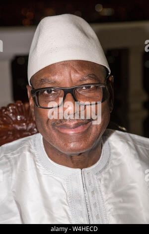 IBRAHIM Boubacar Keita, PRÉSIDENT DU MALI Banque D'Images