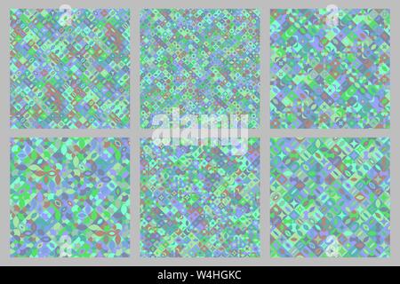 Mosaïque géométrique transparente motif de fond set - abstract vector graphic Illustration de Vecteur