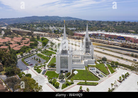 La Jolla, Californie, USA. 8 juillet, 2019. Le Temple de San Diego en Californie est le 47ème construit et 45e temple de l'Église de Jésus-Christ des Saints des Derniers Jours (Image Crédit : © Walter G Arce Sr meule Medi/ASP) Banque D'Images