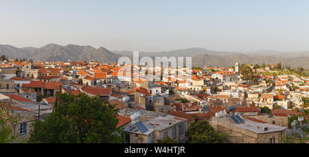 Paniramic view de Pano Lefkara village de district de Larnaca, Chypre. Banque D'Images