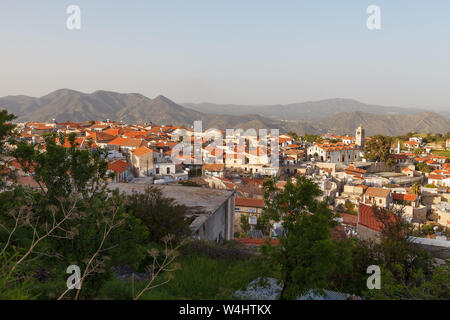 Paniramic view de Pano Lefkara village de district de Larnaca, Chypre. Banque D'Images