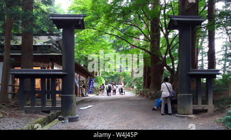 Temple Chuson-ji, dans la ville de Hiraizumi dans la préfecture d'Iwate, au Japon. Chusonji a été inscrit comme site du patrimoine mondial de l'UNESCO en 2011 Banque D'Images