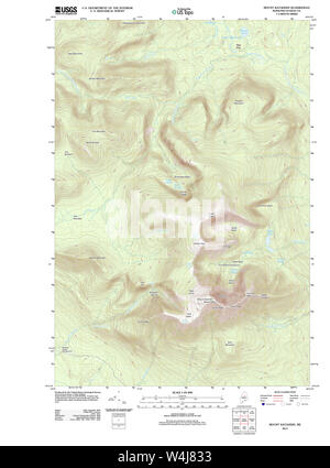 Carte historique de la USGS Maine mont Katahdin 20110902 Restauration TM Banque D'Images