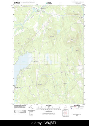 Carte historique de la USGS Maine Mount Waldo 20110909 Restauration TM Banque D'Images