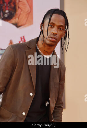 HOLLYWOOD, CA - le 22 juillet : Travis Scott assiste à la Sony Pictures' 'Il était une fois...à Hollywood' Los Angeles Premiere au théâtre chinois de Grauman le 22 juillet 2019 à Hollywood, Californie. Banque D'Images