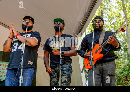 L'Hamiltones, Vancouver Folk Music Festival, Vancouver, British Columbia, Canada Banque D'Images
