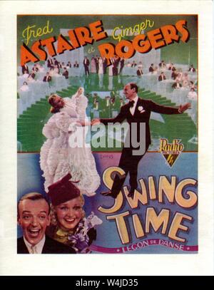 FRED Astaire et Ginger Rogers dans SWING TIME de George Stevens 1936 Jerome Kern musique lyrics Dorothy Fields RKO Radio Pictures Banque D'Images