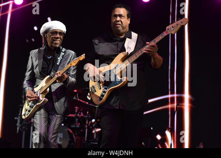 Chic et Nile Rodgers à la Jockey Club Live au Haydock Racecourse comprend : Nile Rodgers Où : Haydock, Royaume-Uni Quand : 22 Juin 2019 Crédit : Graham Finney/WENN Banque D'Images