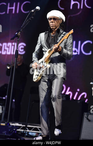 Chic et Nile Rodgers à la Jockey Club Live au Haydock Racecourse comprend : Nile Rodgers Où : Haydock, Royaume-Uni Quand : 22 Juin 2019 Crédit : Graham Finney/WENN Banque D'Images