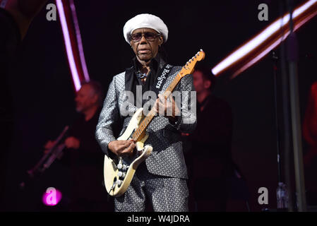 Chic et Nile Rodgers à la Jockey Club Live au Haydock Racecourse comprend : Nile Rodgers Où : Haydock, Royaume-Uni Quand : 22 Juin 2019 Crédit : Graham Finney/WENN Banque D'Images