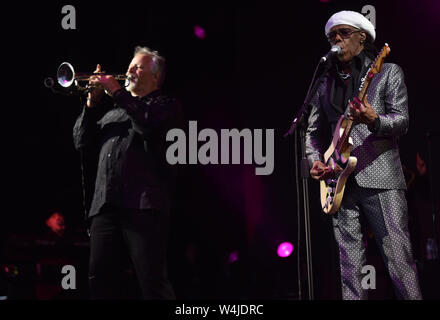 Chic et Nile Rodgers à la Jockey Club Live au Haydock Racecourse comprend : Nile Rodgers Où : Haydock, Royaume-Uni Quand : 22 Juin 2019 Crédit : Graham Finney/WENN Banque D'Images