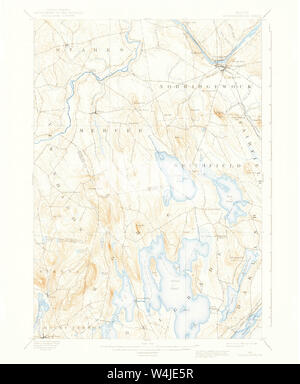 Carte historique de la USGS Maine 4606691898 Restauration 62500 Norridgewock Banque D'Images