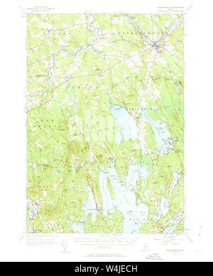 Carte historique de la USGS Maine 4606731956 Restauration 62500 Norridgewock Banque D'Images