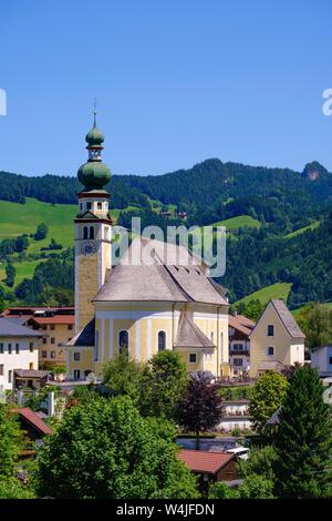 Eglise paroissiale Saint-pierre, Alpbach, Tyrol, Autriche Banque D'Images