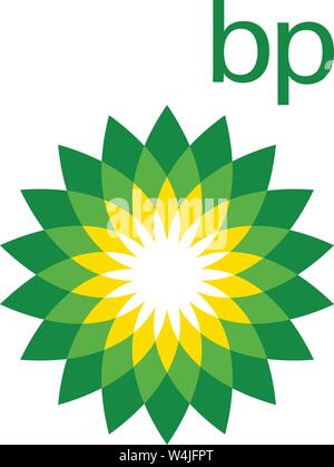 Logo, BP, British Petroleum, société pétrolière, Allemagne Banque D'Images