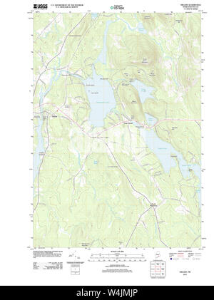 Carte historique de la USGS Maine Orland 20110909 Restauration TM Banque D'Images