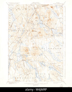 Carte historique de la USGS Maine 4607091900 Restauration 62500 Orland Banque D'Images