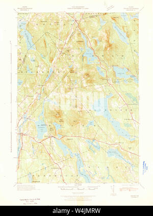 Carte historique de la USGS Maine 4607101942 Restauration 62500 Orland Banque D'Images