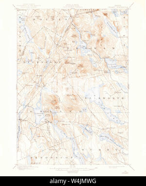 Carte historique de la USGS Maine 4607111900 Restauration 62500 Orland Banque D'Images