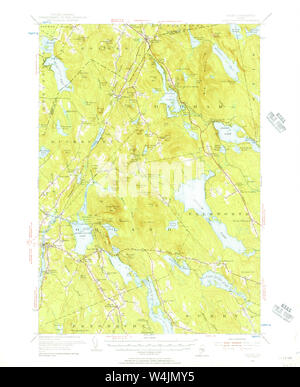 Carte historique de la USGS Maine 4607141955 Restauration 62500 Orland Banque D'Images