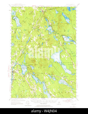 Carte historique de la USGS Maine 4607151955 Restauration 62500 Orland Banque D'Images